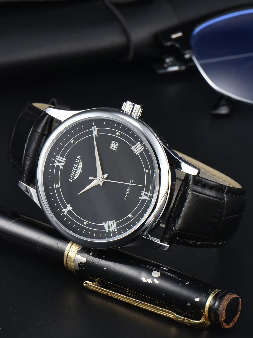Longlux 8020LP — Reloj automático asequible con correa de cuero