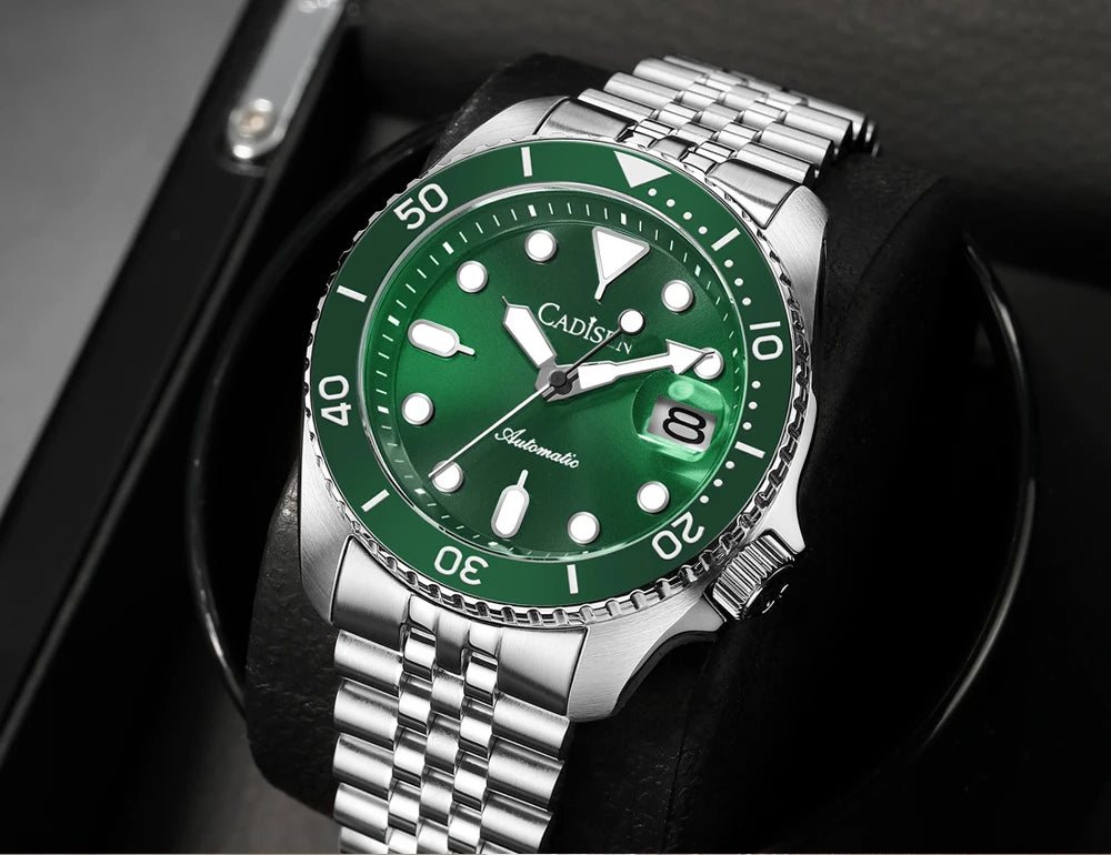 Cadisen GMT — Reloj automático con bisel cerámico y zafiro